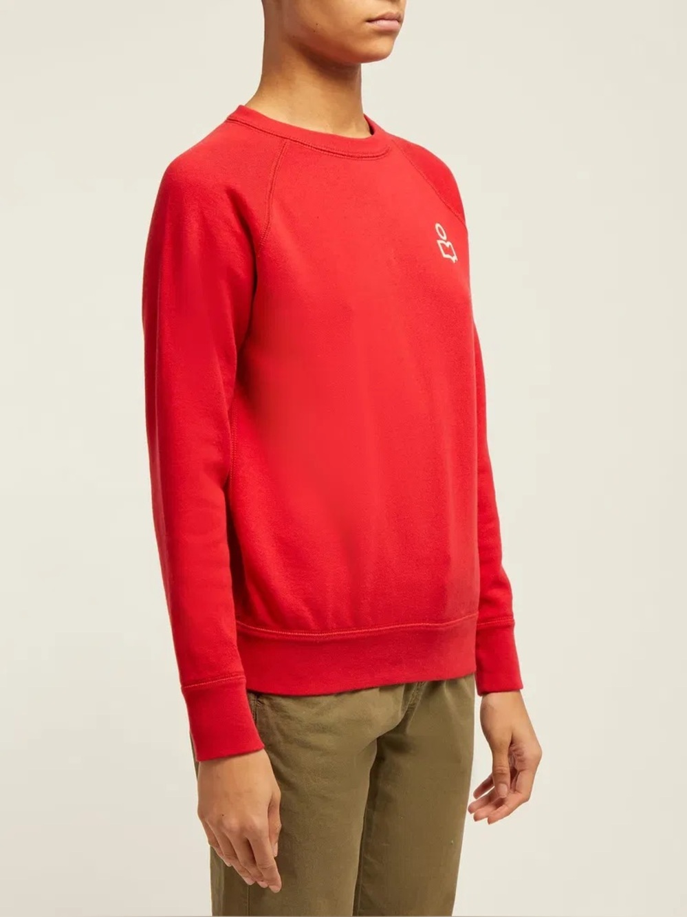 Isabel Marant Etoile Milly Red Crewneck Sweatshirt sz 40 fits like a S